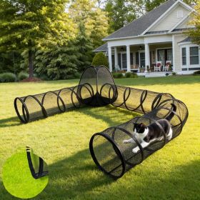 Outdoor Cat Enclosure, Portable Cat Tents For Outside, Cage Free Outside Cat Playpen Pet Enclosure, Cat Tunnel Outdoor Playground For Indoor Cats & Sm