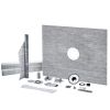 Shower Curb Kit, 60"x48" Shower Pan Kit with 2" ABS Central Flange, Waterproof Membrane, Stainless Steel Grate