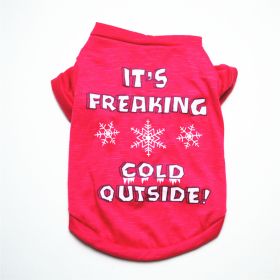Breathable cool cotton vest for dogs in summer (Option: Rose Red-XS)