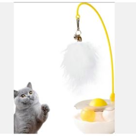 Cat Toys - Interactive Toy For Cat , Kitten Toys, Lightweight Resin Duck Shape Fun Stick For Kitten Play Indoor Outdoor ,Removable And Washable Duck C (Option: White)